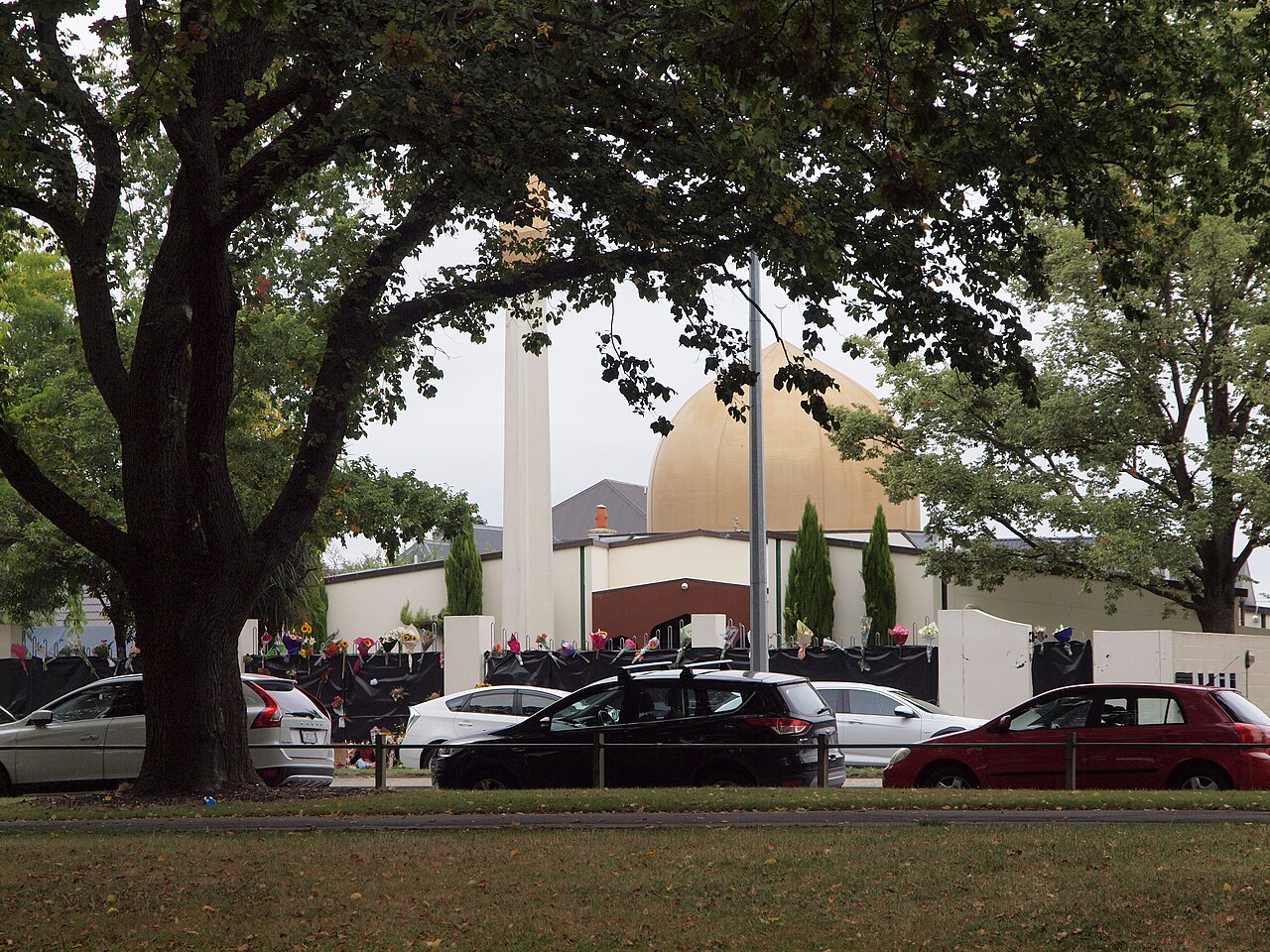 Al Noor Mosque, Christchurch, two days after the attack
