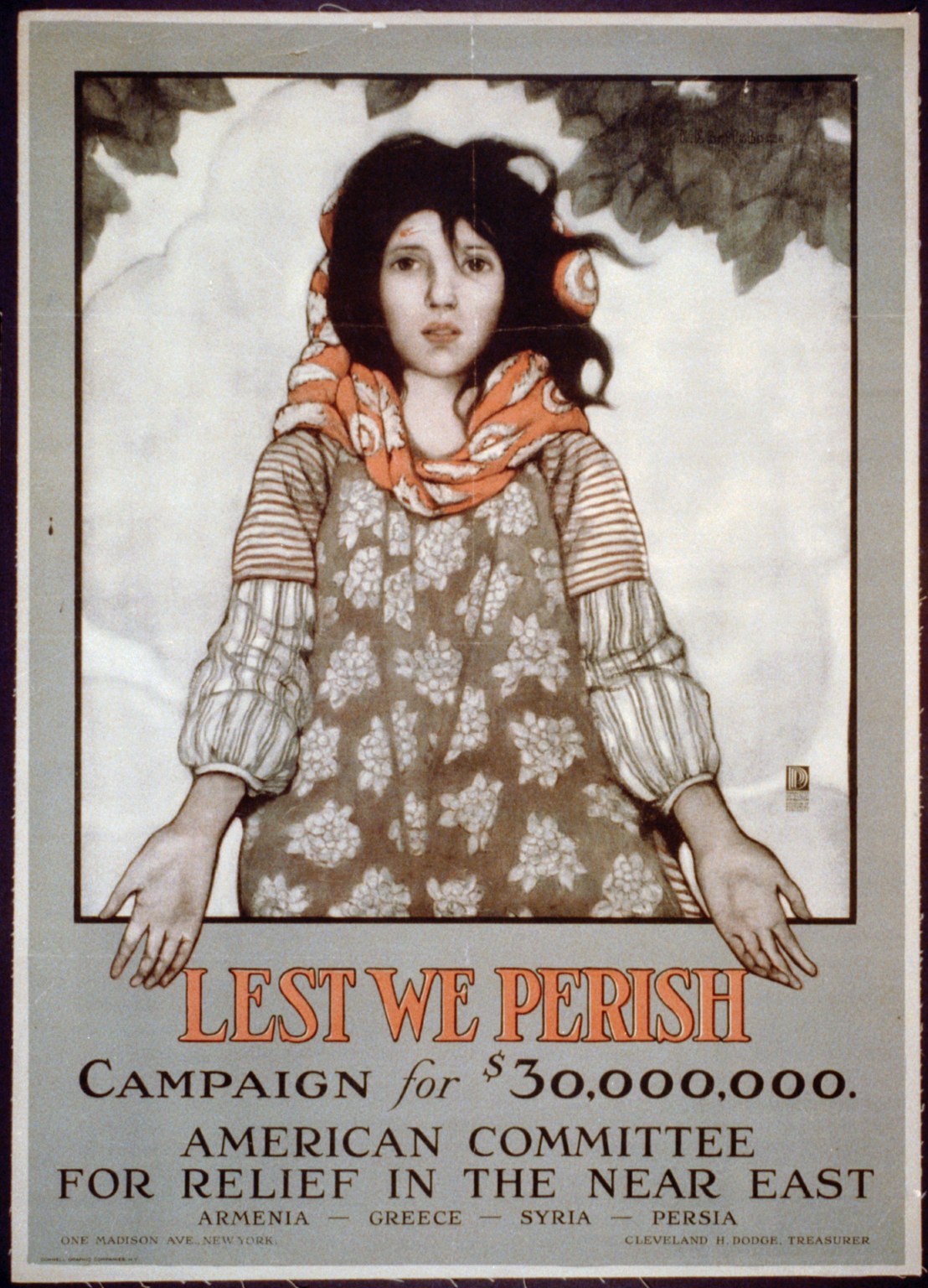 Lest We Perish poster, 1918
