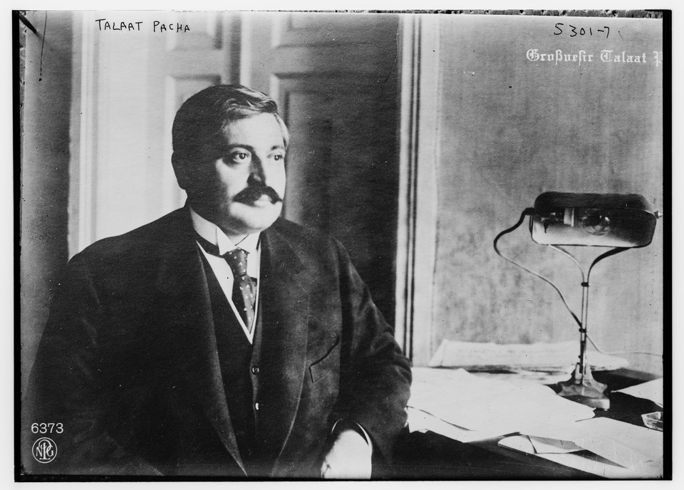 Talaat Pasha at his desk, c. 1917