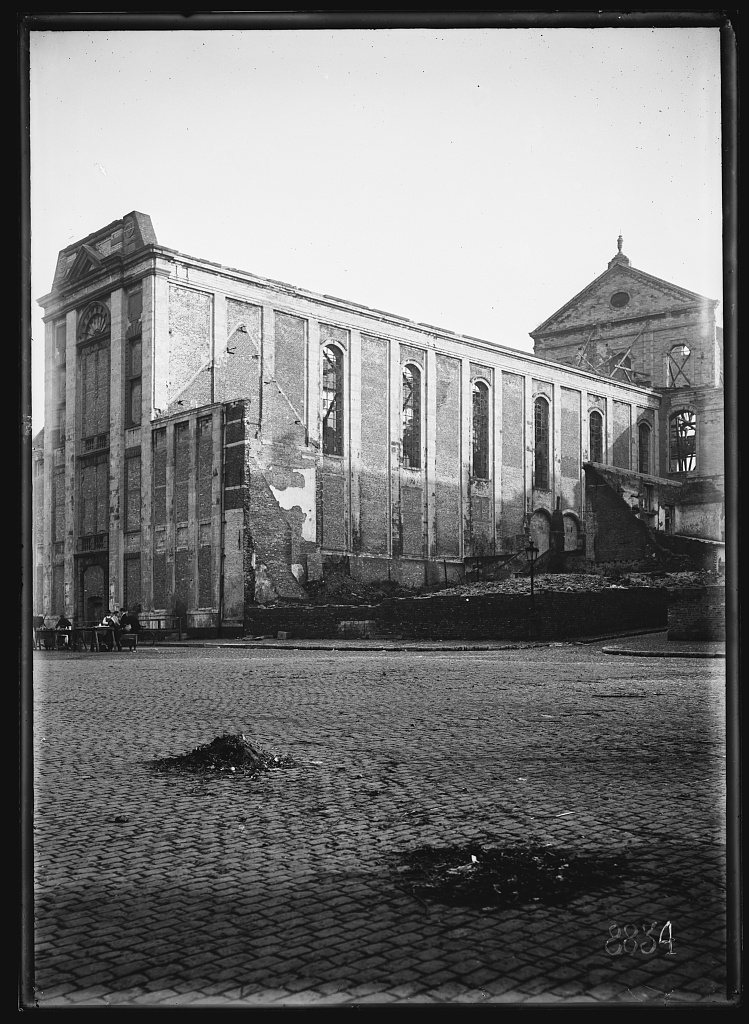 Ruins of the Library at Louvain, American Red Cross photograph, November 1918