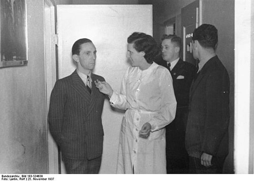 Joseph Goebbels with Leni Riefenstahl, November 1937