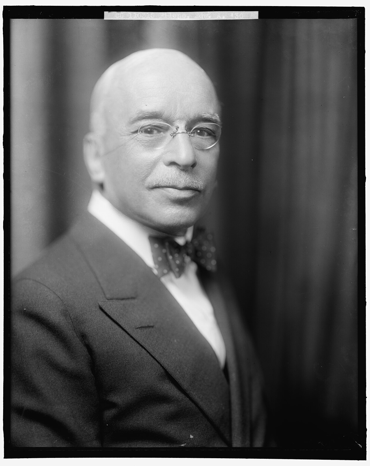 Studio portrait of Edward A. Filene, a middle-aged man in a suit and tie