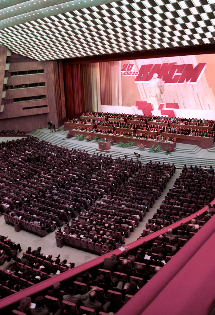Delegates at the 20th Komsomol Congress, Moscow, 1 February 1987