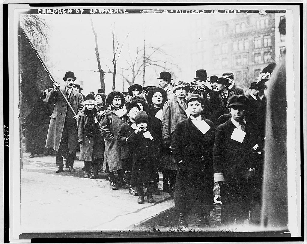 Children of Lawrence strikers after arriving in New York, February 1912