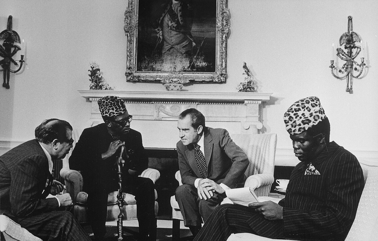 Nixon and Mobutu in the Oval Office, 10 October 1973
