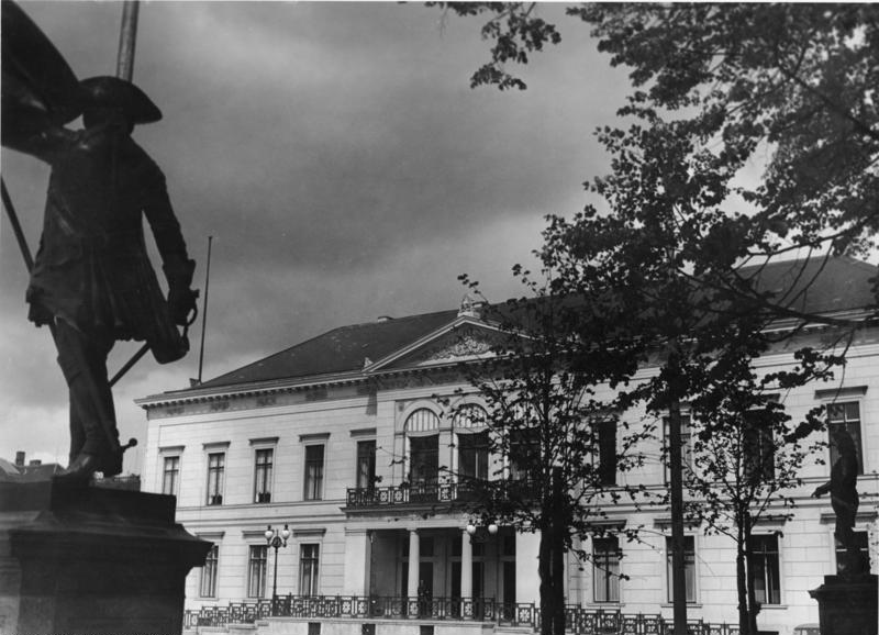 The Propaganda Ministry building seen from Wilhelmplatz, Berlin, July 1936