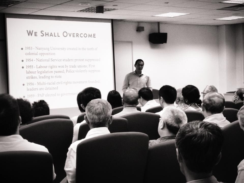 Thum Ping Tjin lecturing on Operation Coldstore at the Asia Research Institute, 2013
