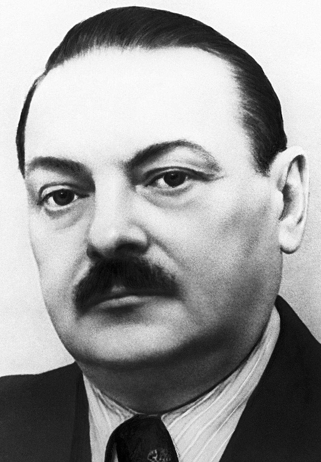 Portrait photograph of Andrei Zhdanov, Central Committee secretary, distributed by TASS in 1946