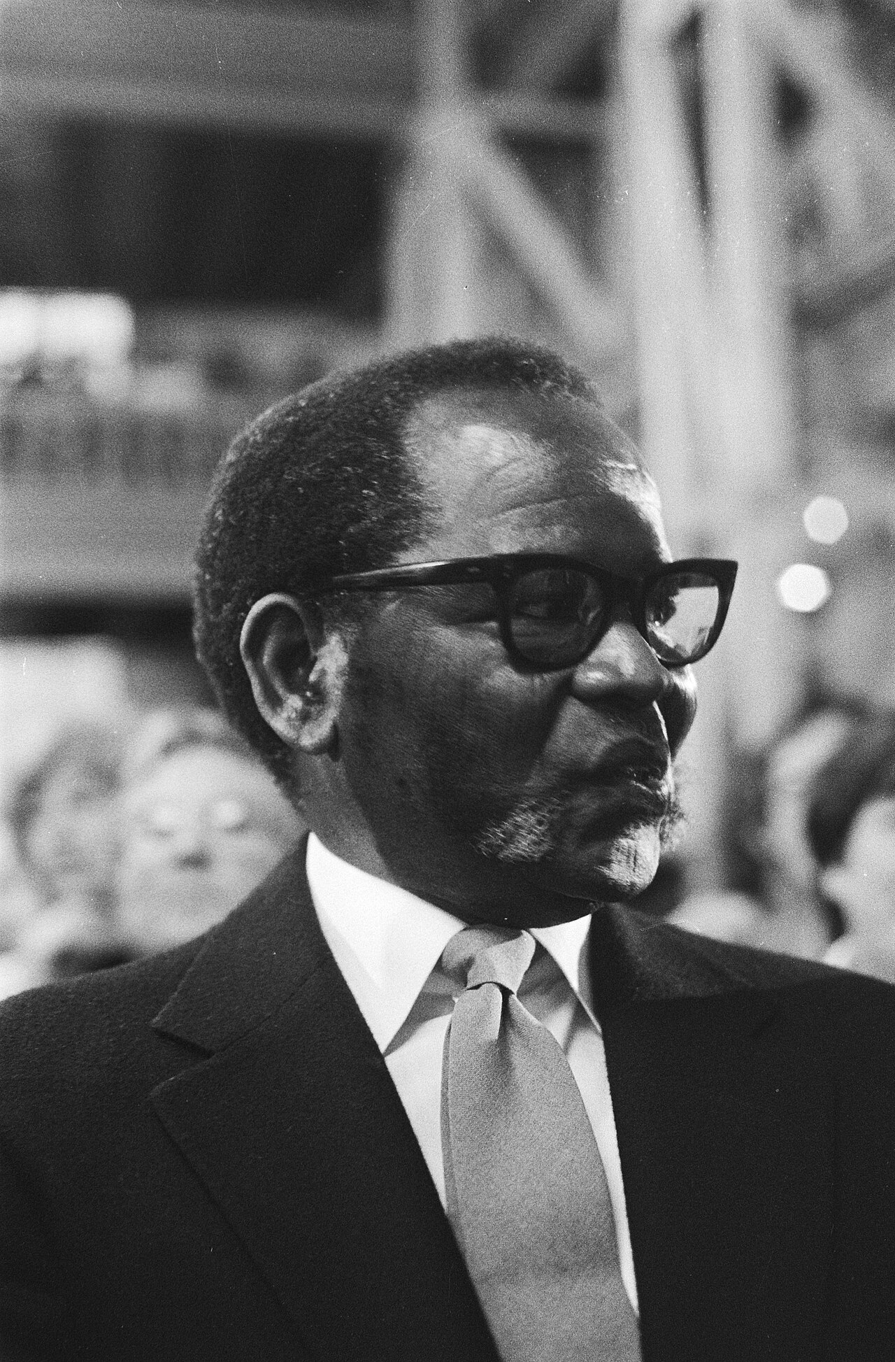 Oliver Tambo speaking in Amsterdam, 1983