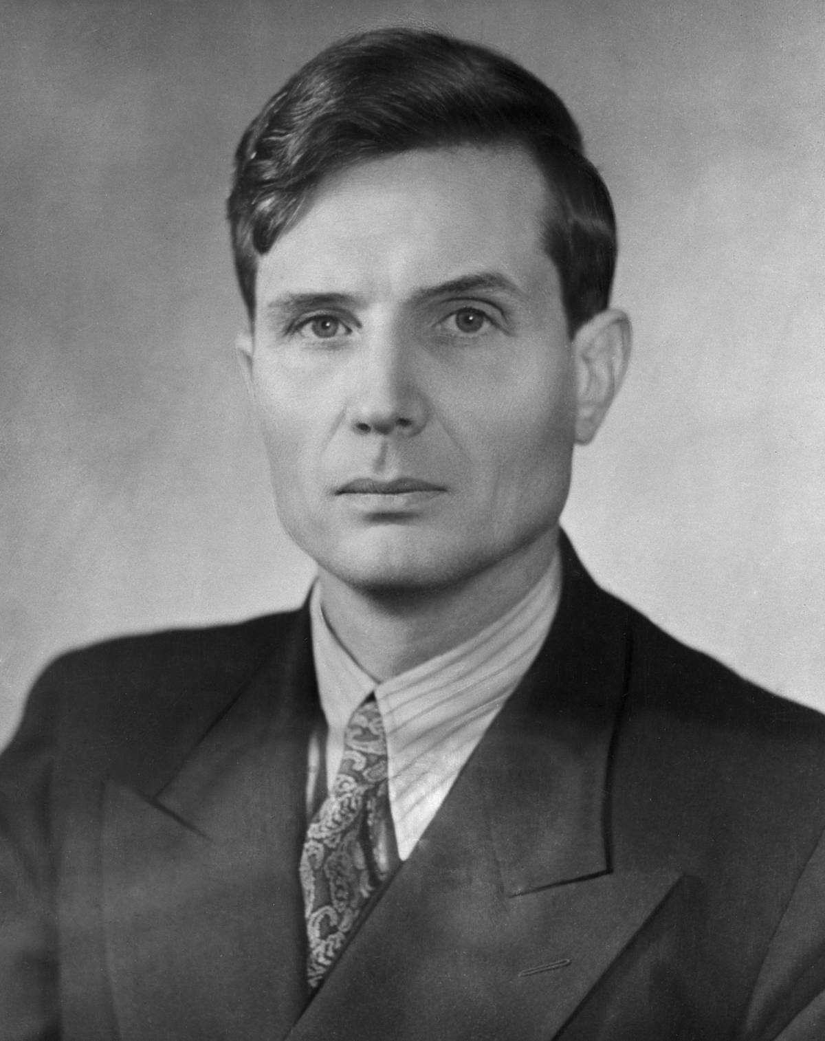 Mikhail Suslov, Central Committee secretary for ideology, photographed for TASS, February 1948