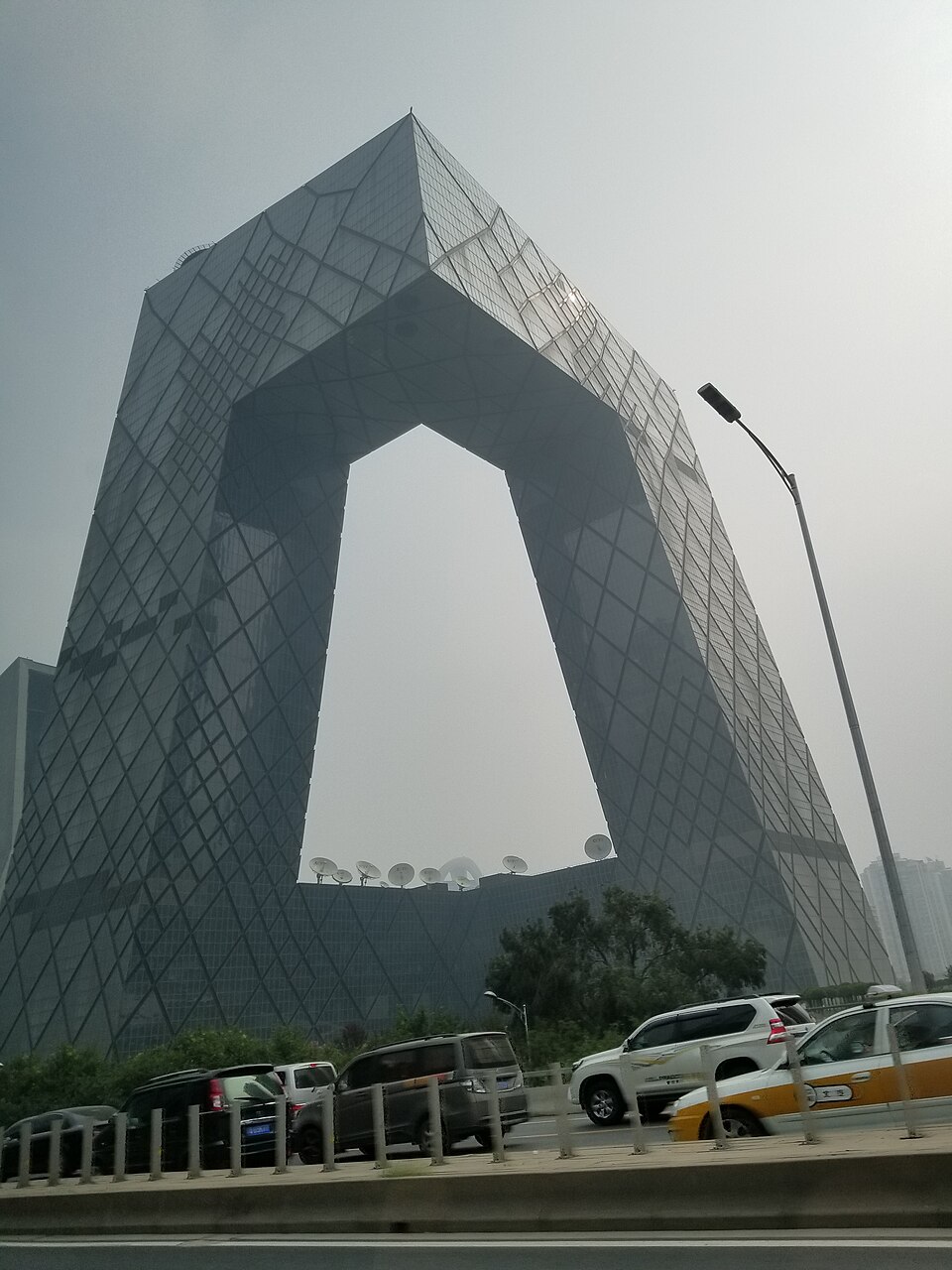 The CCTV Headquarters building in Beijing, August 2017