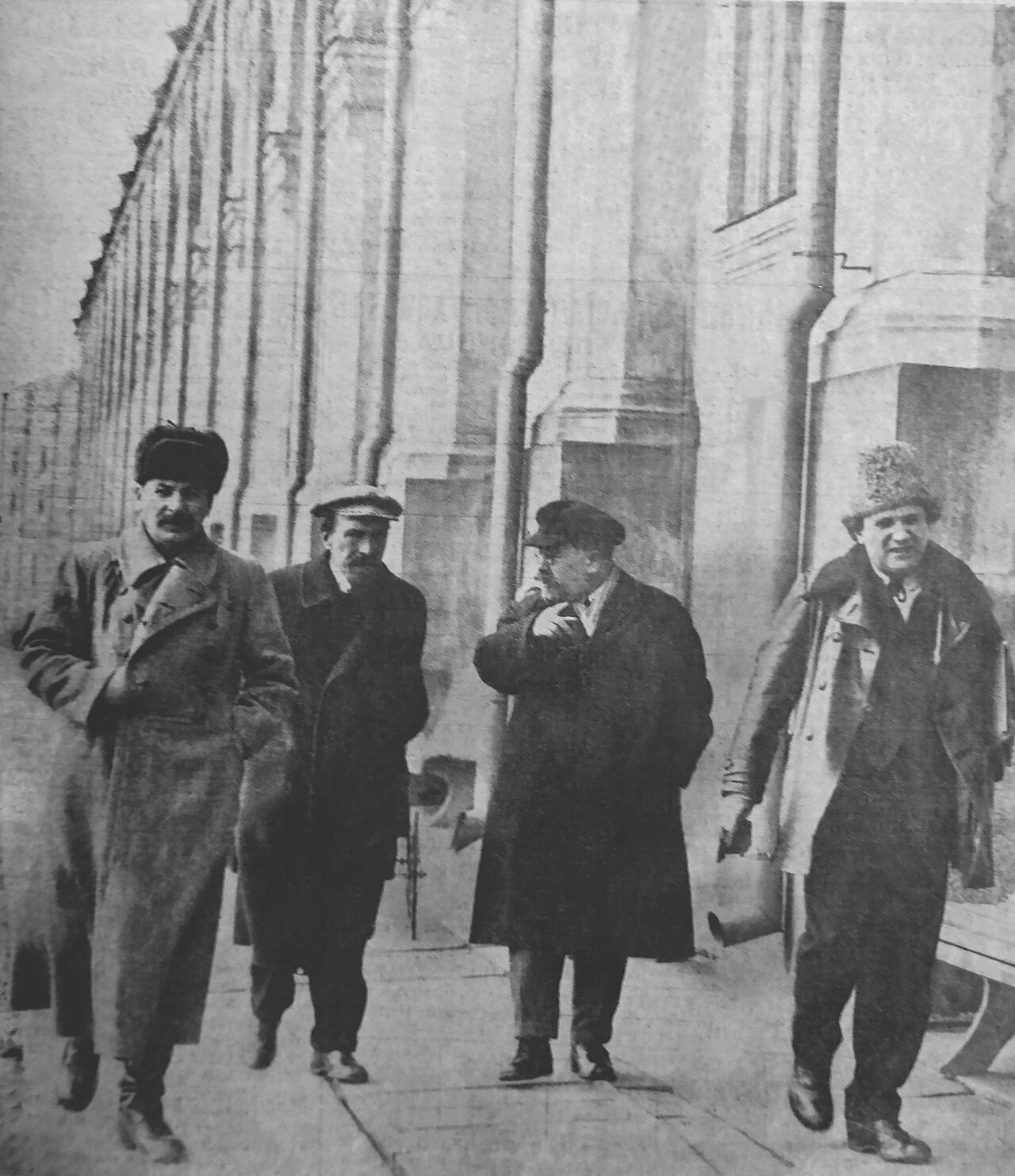 Stalin, Rykov, Kamenev and Zinoviev photographed together in the Kremlin, April 1925