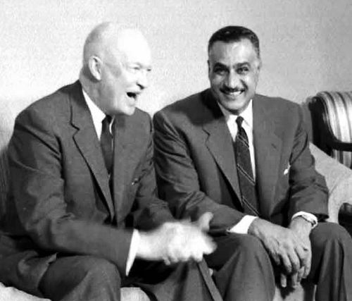 Gamal Abdel Nasser and Dwight Eisenhower, 1960