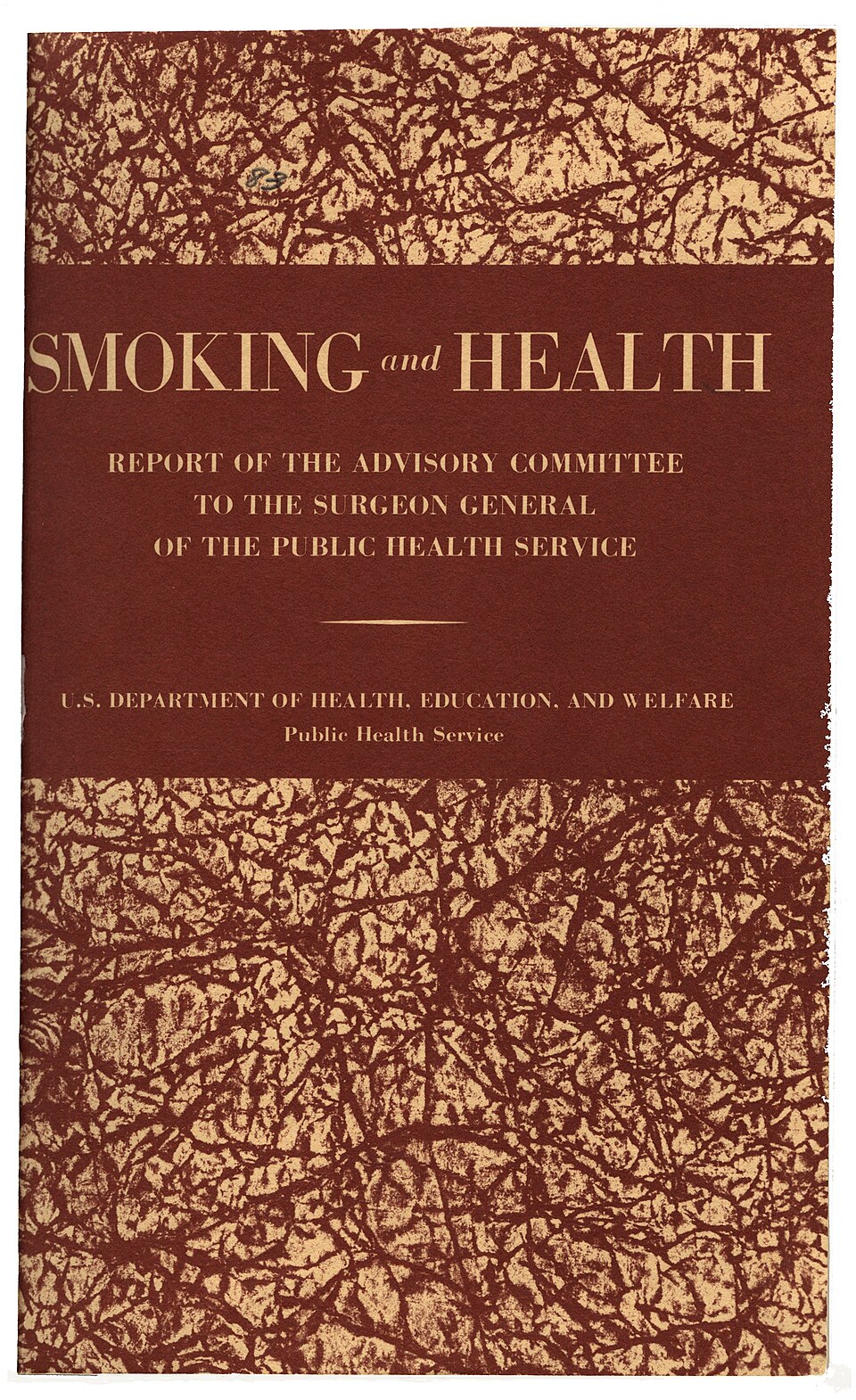 Cover of Smoking and Health: Report of the Advisory Committee to the Surgeon General, 1964