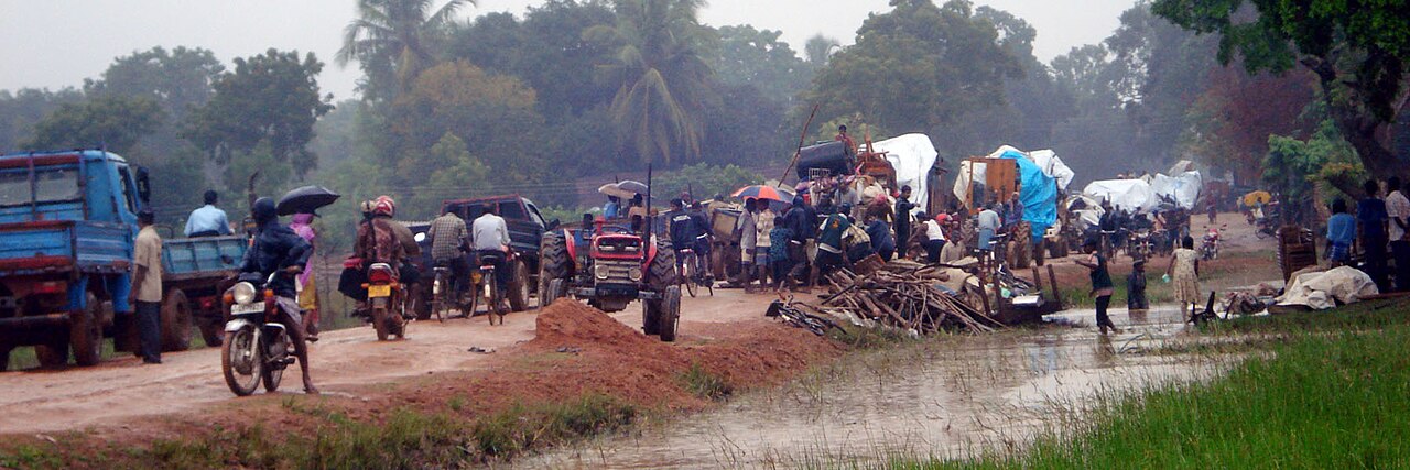 Civilians displaced in the Vanni, January 2009
