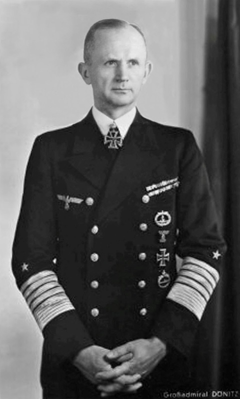 Grand Admiral Karl Dönitz in naval uniform, half-length portrait