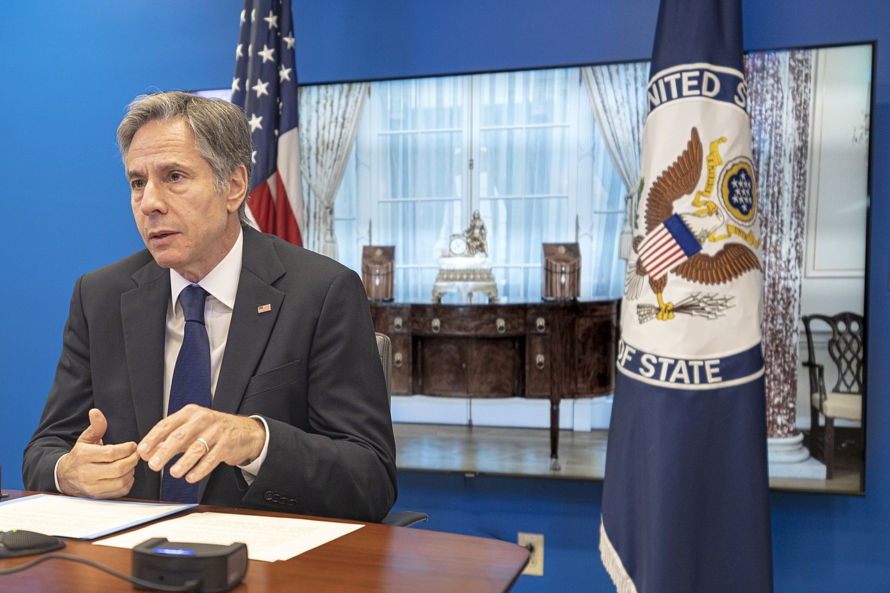 Secretary of State Antony Blinken at a virtual roundtable with Xinjiang camp survivors, 6 July 2021