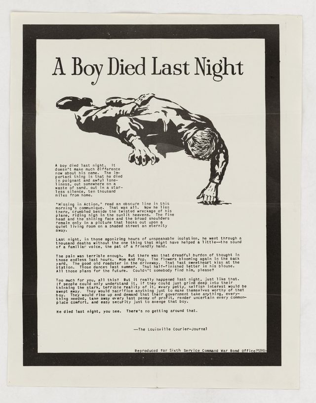 A boy died last night