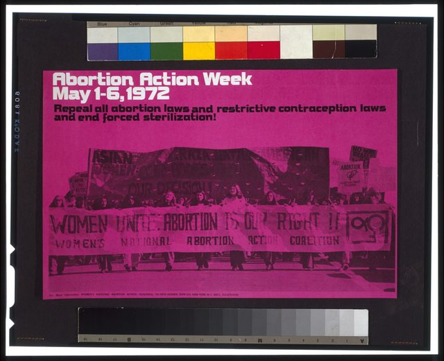 Abortion Action Week, May 1-6, 1972