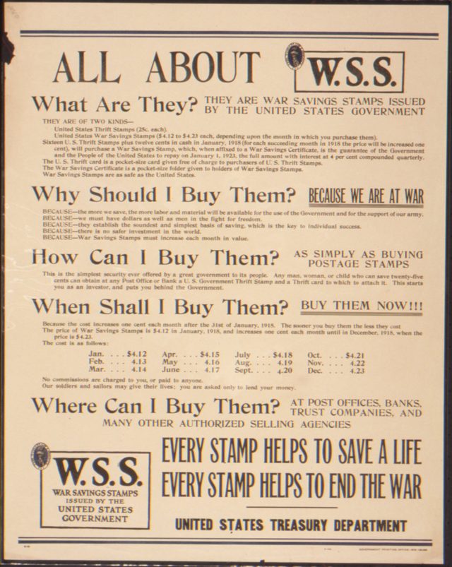 All About W.S.S.: Every Stamp Helps to Save a Life, Every Stamp Helps to End the War