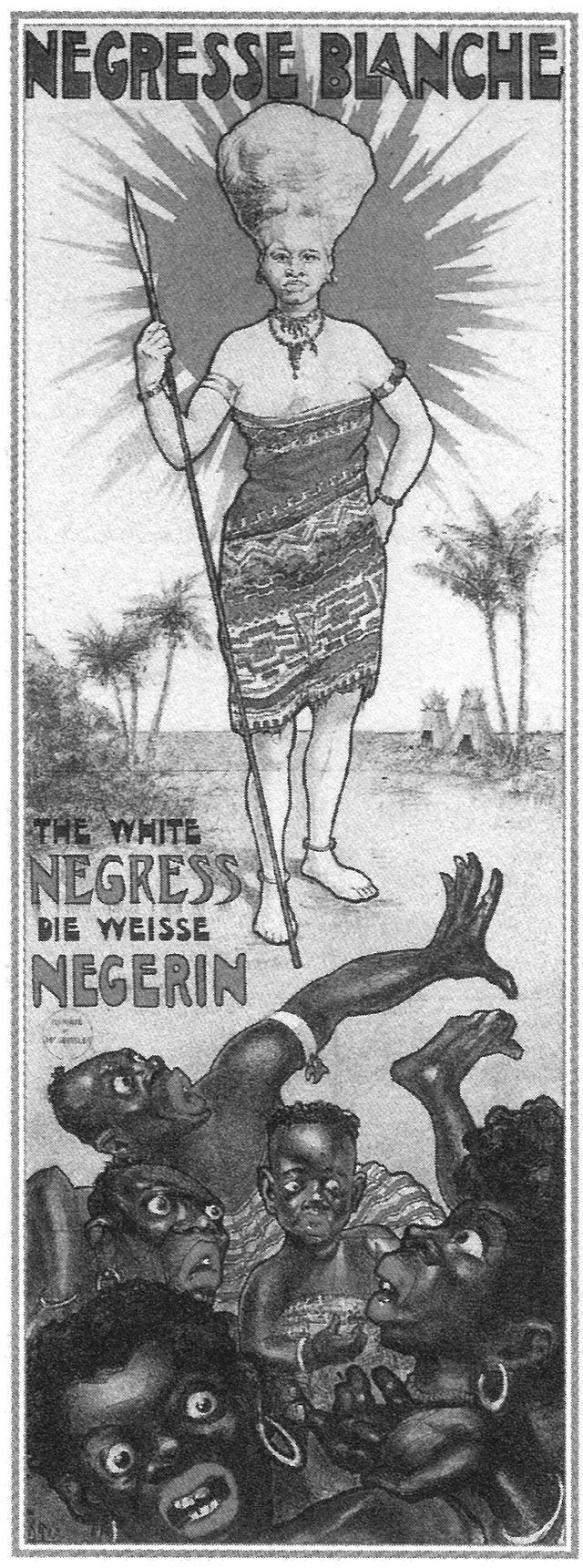 Negresse blanche / The white negress / Die weisse Negerin: Amanoua Kpapo (show poster, c. 1910)
