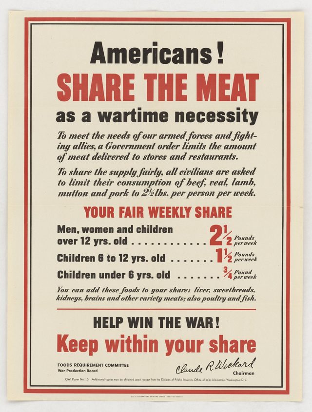 Americans! Share the Meat as a Wartime Necessity