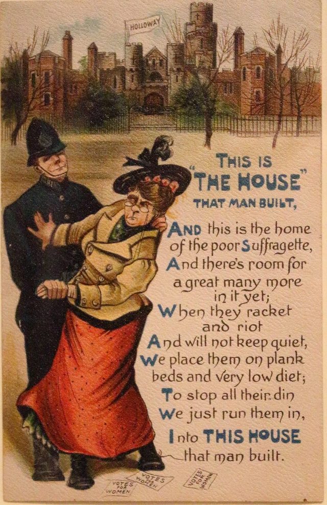 This is 'the house' that man built (anti-suffrage postcard, about 1908)