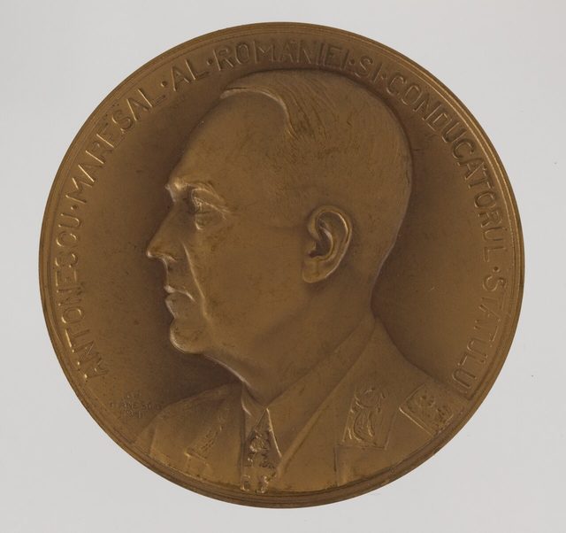 Antonescu medal, 'Mareșal al României și Conducătorul Statului' (G. Stănescu, 1941)