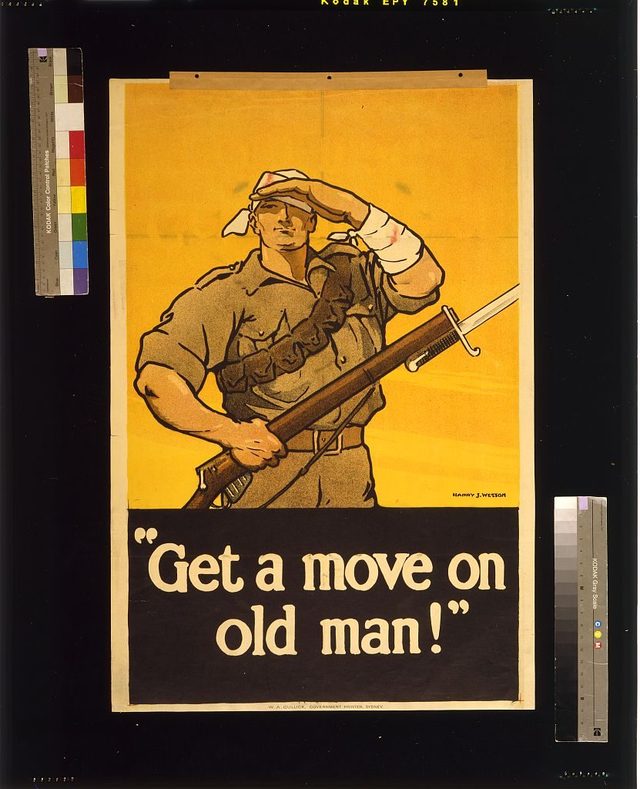 'Get a move on old man!' (Harry J. Weston, Sydney)