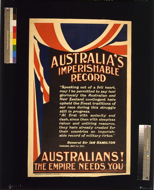 Australia's imperishable record. Australians! The empire needs you (Farmer's, Sydney)