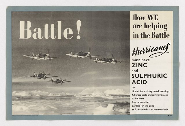 Battle! How WE are helping in the Battle: Hurricanes must have Zinc and Sulphuric Acid