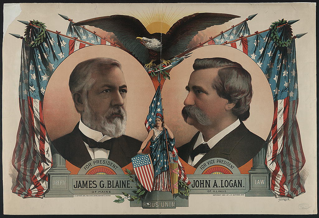 For president, James G. Blaine. For vice president, John A. Logan, J.H. Bufford's Sons, 1884