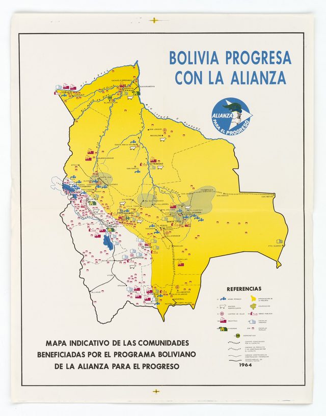 Bolivia Progresa con la Alianza poster (Spanish poster distributed in La Paz)