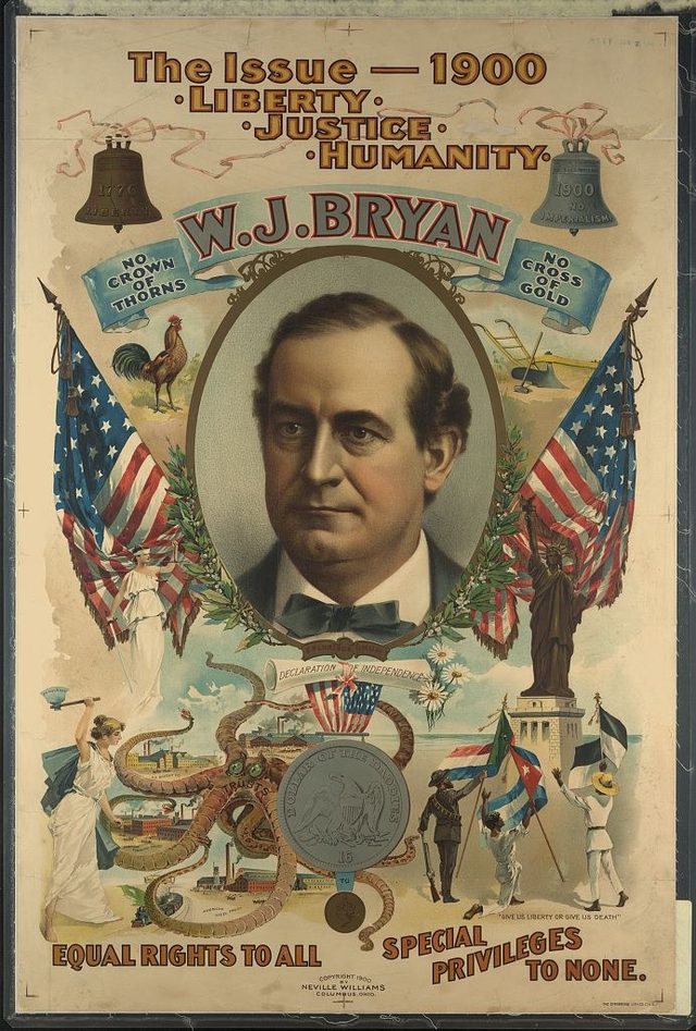 The Issue - 1900. Liberty. Justice. Humanity. W. J. Bryan