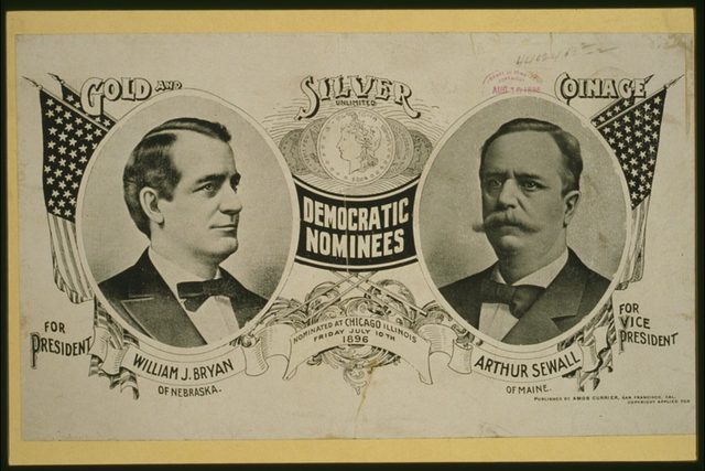 Democratic nominees Bryan and Sewall broadside