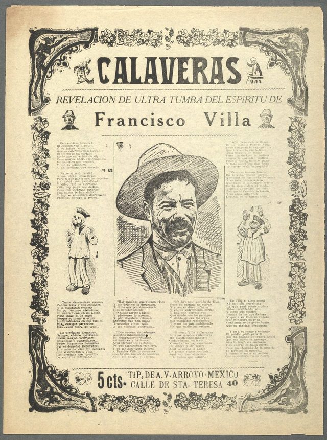 Calaveras: revelación de ultra tumba del espíritu de Francisco Villa (Skulls: Revelation from Beyond the Grave of the Spirit of Francisco Villa)