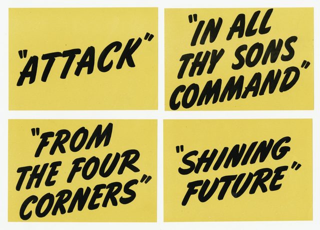 "Attack" "From The Four Corners" "In All Thy Sons Command" "Shining Future"