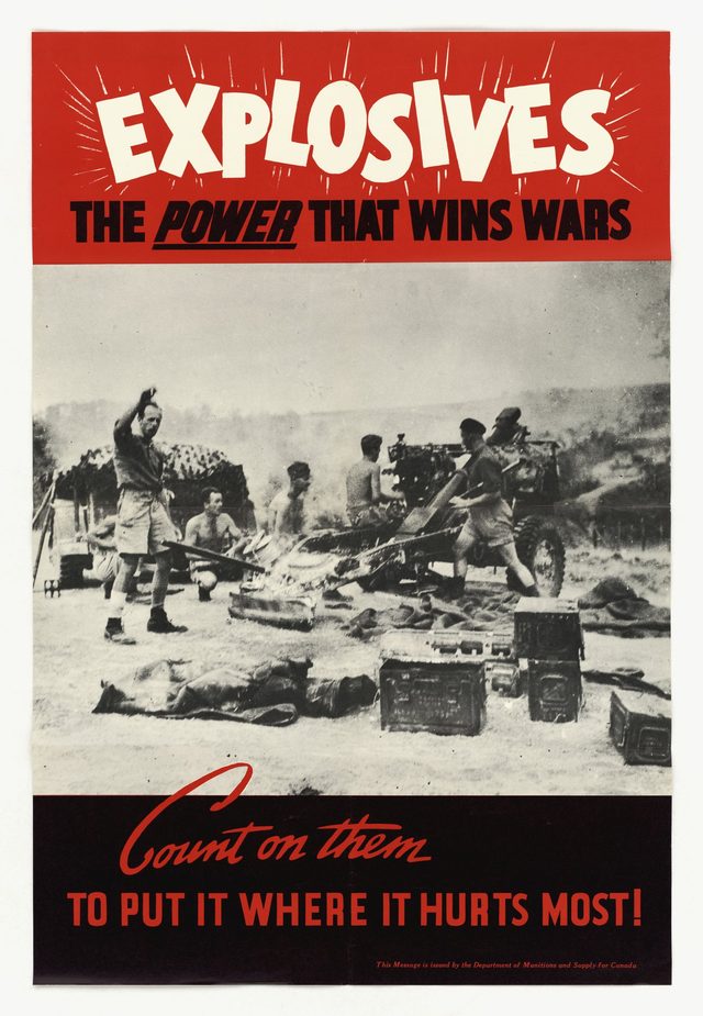 Explosives: The Power That Wins Wars. Count on them to put it where it hurts most!