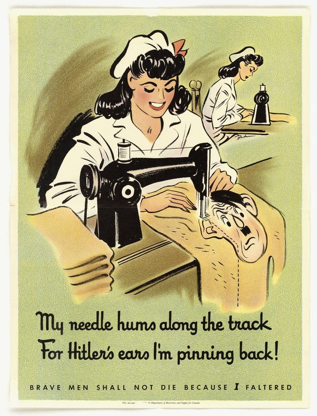 My Needle Hums Along the Track For Hitler's Ears I'm Pinning Back!