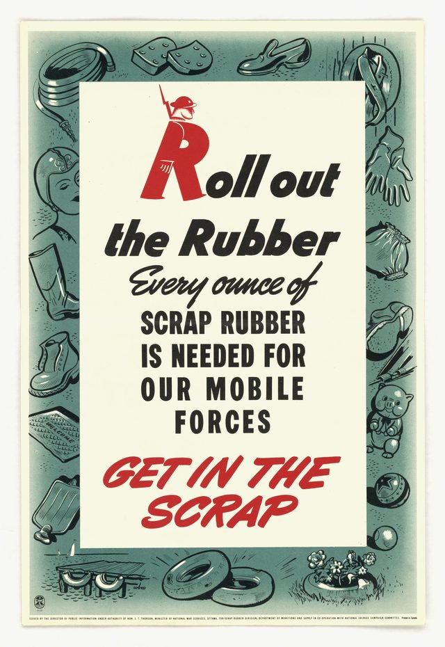 Roll out the rubber: every ounce of scrap rubber is needed for our mobile forces. Get in the scrap