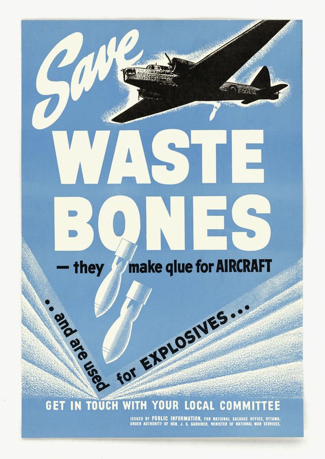 Save Waste Bones - they make glue for aircraft and are used for explosives