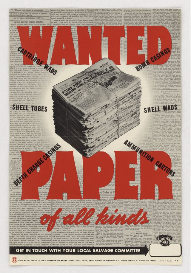 Wanted: Paper of All Kinds