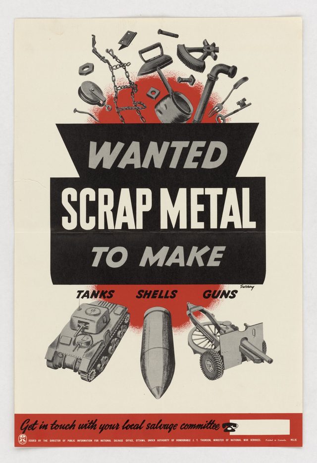 Wanted: Scrap Metal...To Make Tanks, Shells, Guns