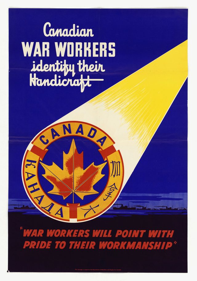 Canadian War Workers Identify Their Handicraft