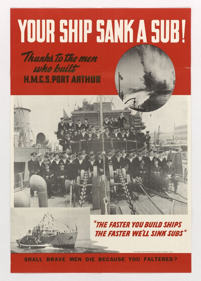 Your Ship Sank a Sub! Thanks to the Men Who Built H.M.C.S. Port Arthur