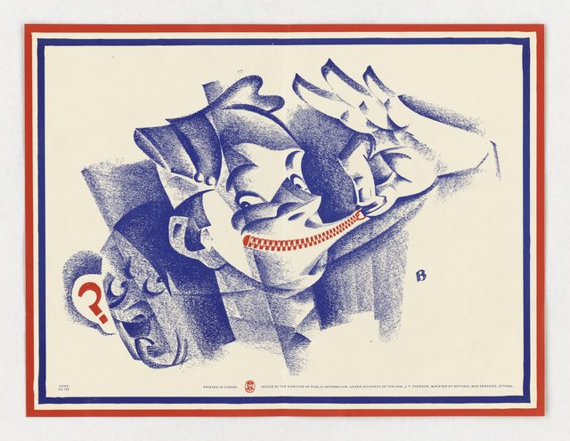 Zipped Lips (Canadian careless-talk poster, no printed title)