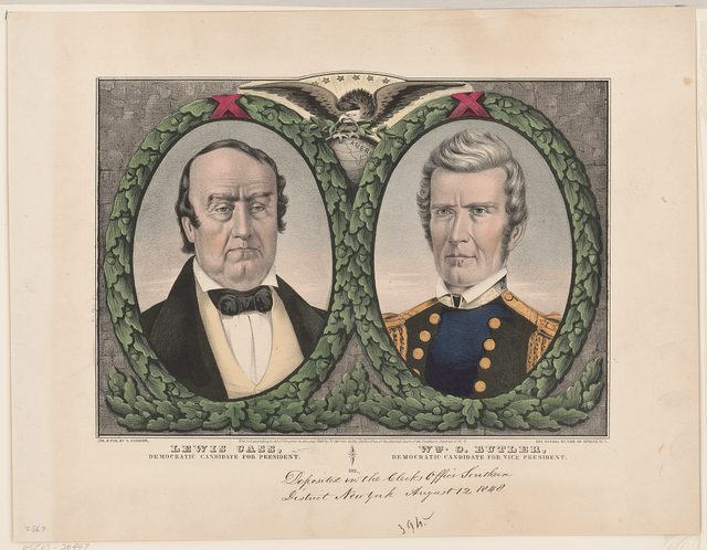 Lewis Cass, Democratic Candidate for President (Currier), 1848