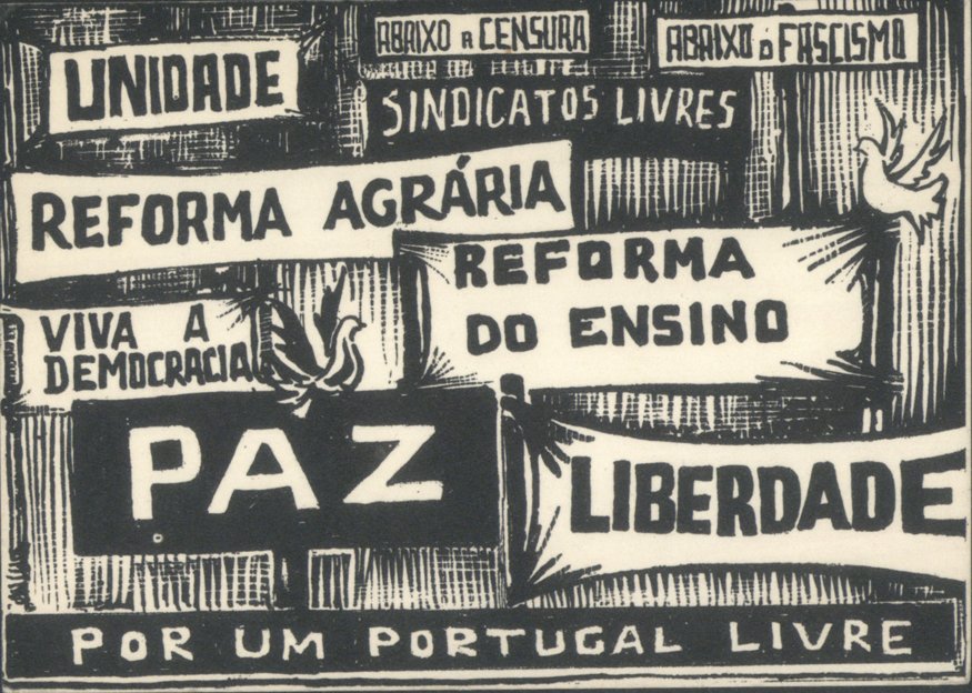 Por um Portugal livre: paz, liberdade, abaixo a censura (For a free Portugal: peace, freedom, down with censorship)
