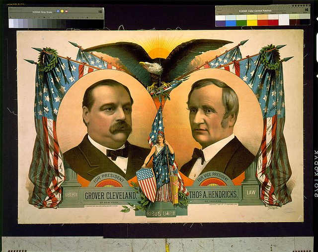 For president, Grover Cleveland of New York. For vice president, Thos. A. Hendricks, of Indiana
