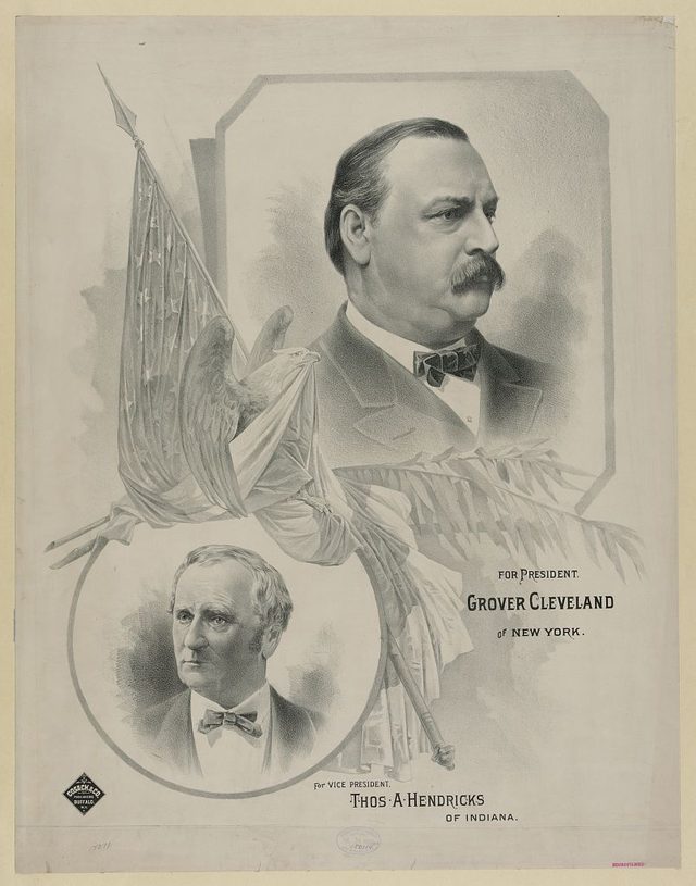 For president Grover Cleveland, of New York - for vice president Thos. A. Hendricks, of Indiana